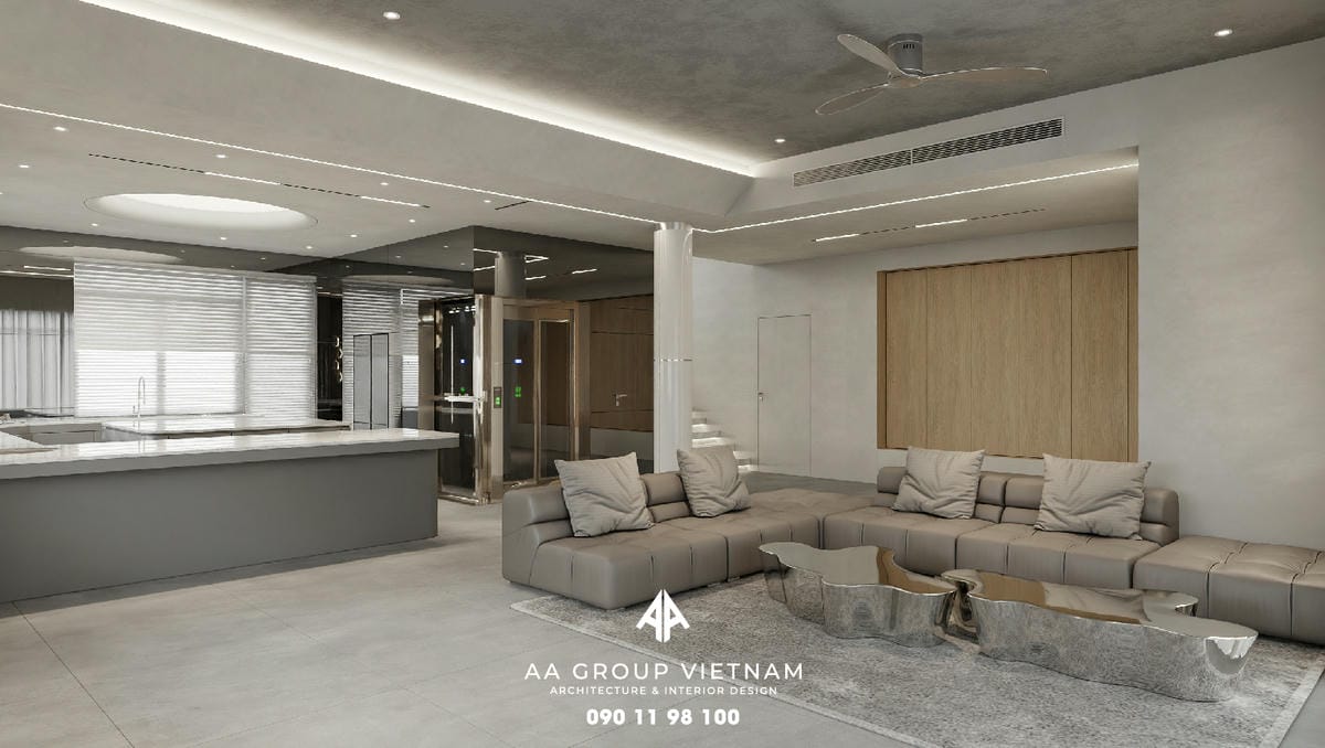 Thiết kế và Thi công nội thất Hiện Đại, Tương lai Dinh Thự - AA Group Vietnam.