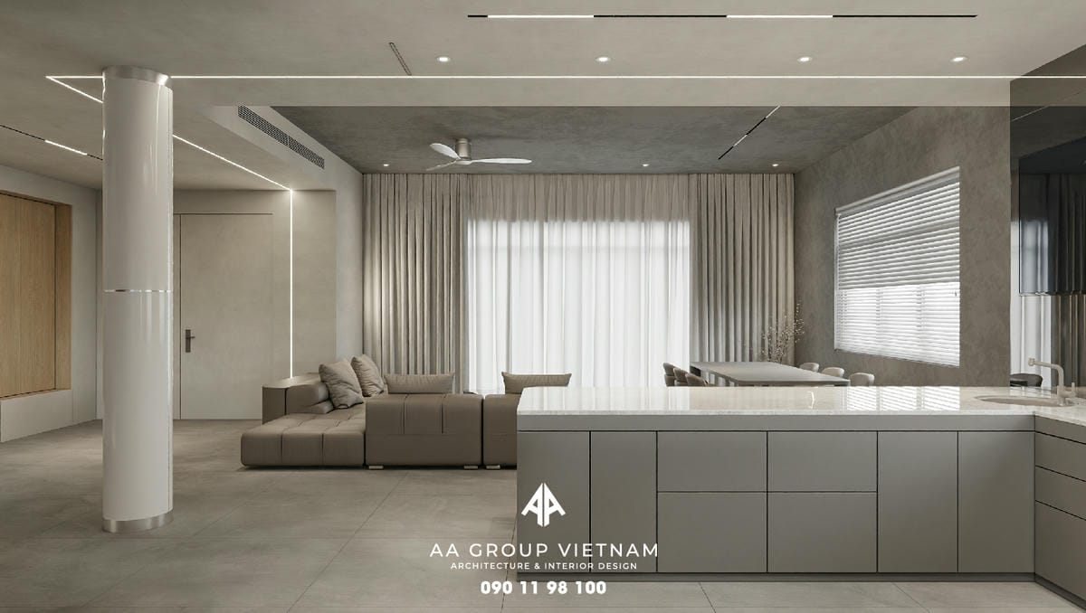 Thiết kế và Thi công nội thất Hiện Đại, Tương lai Dinh Thự - AA Group Vietnam.