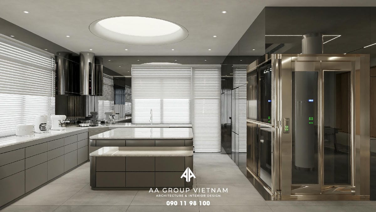 Thiết kế và Thi công nội thất Hiện Đại, Tương lai Dinh Thự - AA Group Vietnam.