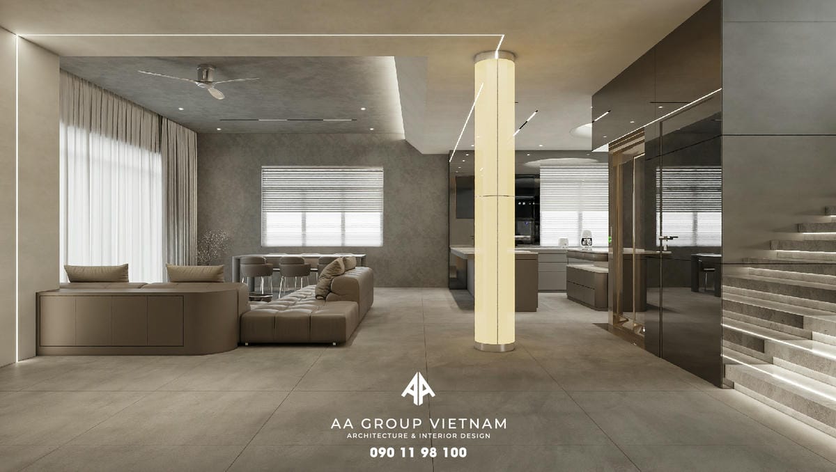 Thiết kế và Thi công nội thất Hiện Đại, Tương lai Dinh Thự - AA Group Vietnam.