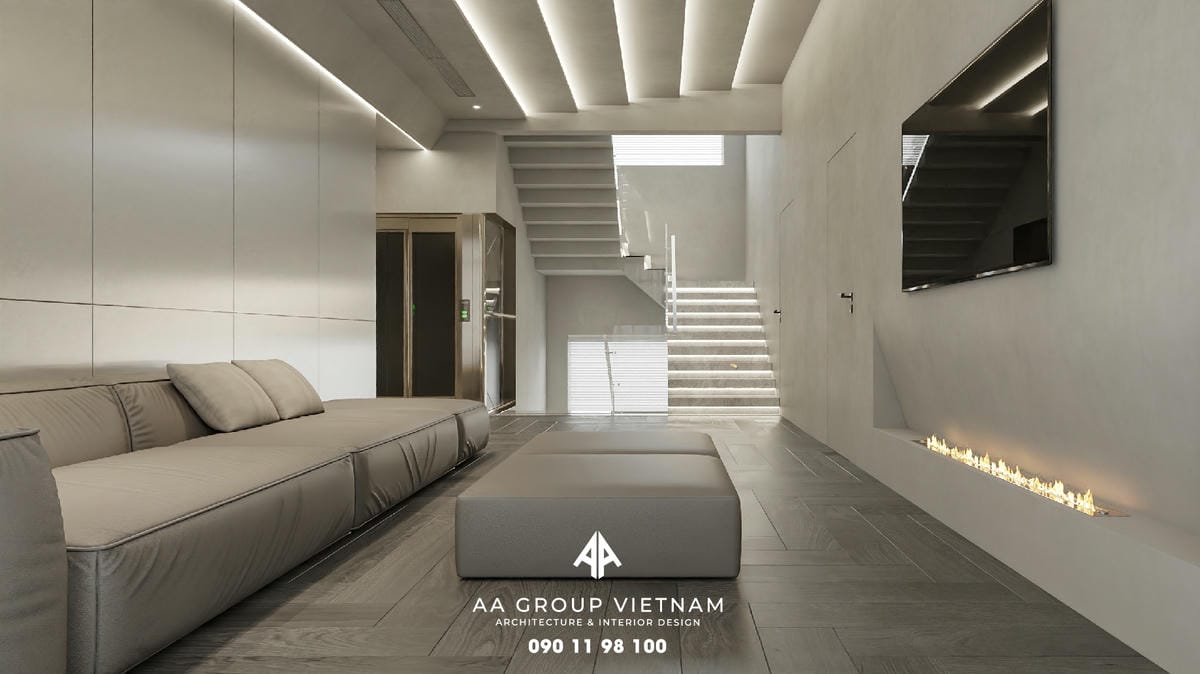 Thiết kế và Thi công nội thất Hiện Đại, Tương lai Dinh Thự - AA Group Vietnam.