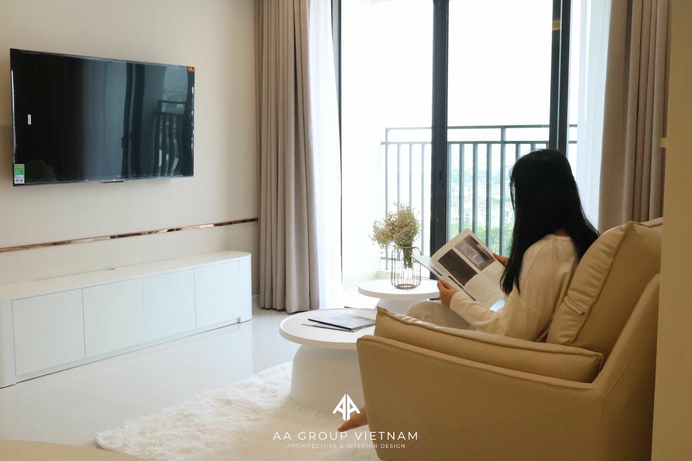 Thiết kế thi công nội thất chung cư phong cách Hàn Quốc.