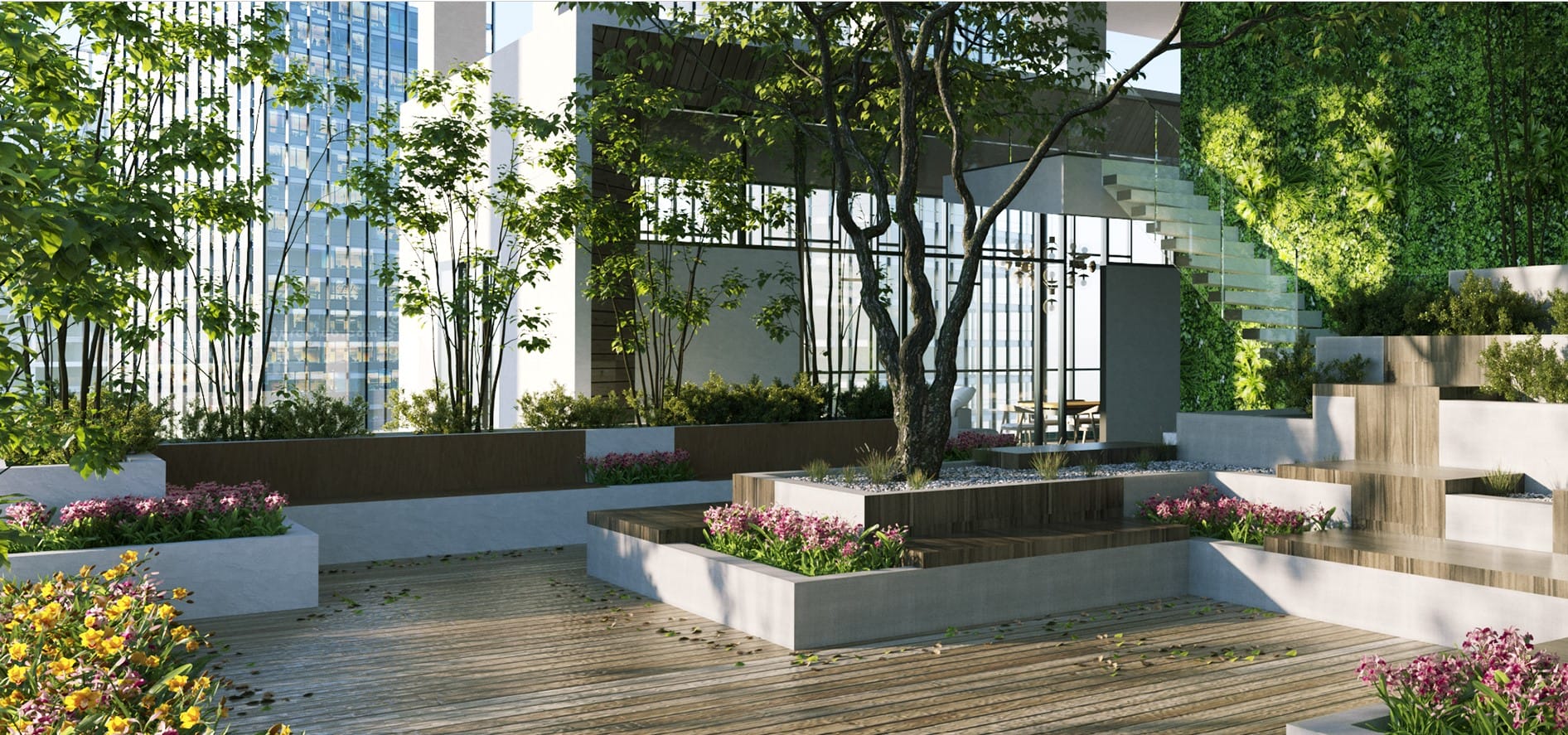 Khu vườn nhân tạo trên sân thượng. (Ảnh sưu tầm)