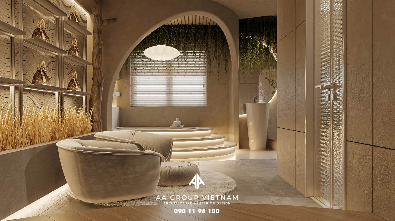 Tích hợp bồn tắm, sofa trong phòng ngủ, biến ngôi nhà thành nơi nghỉ dưỡng.