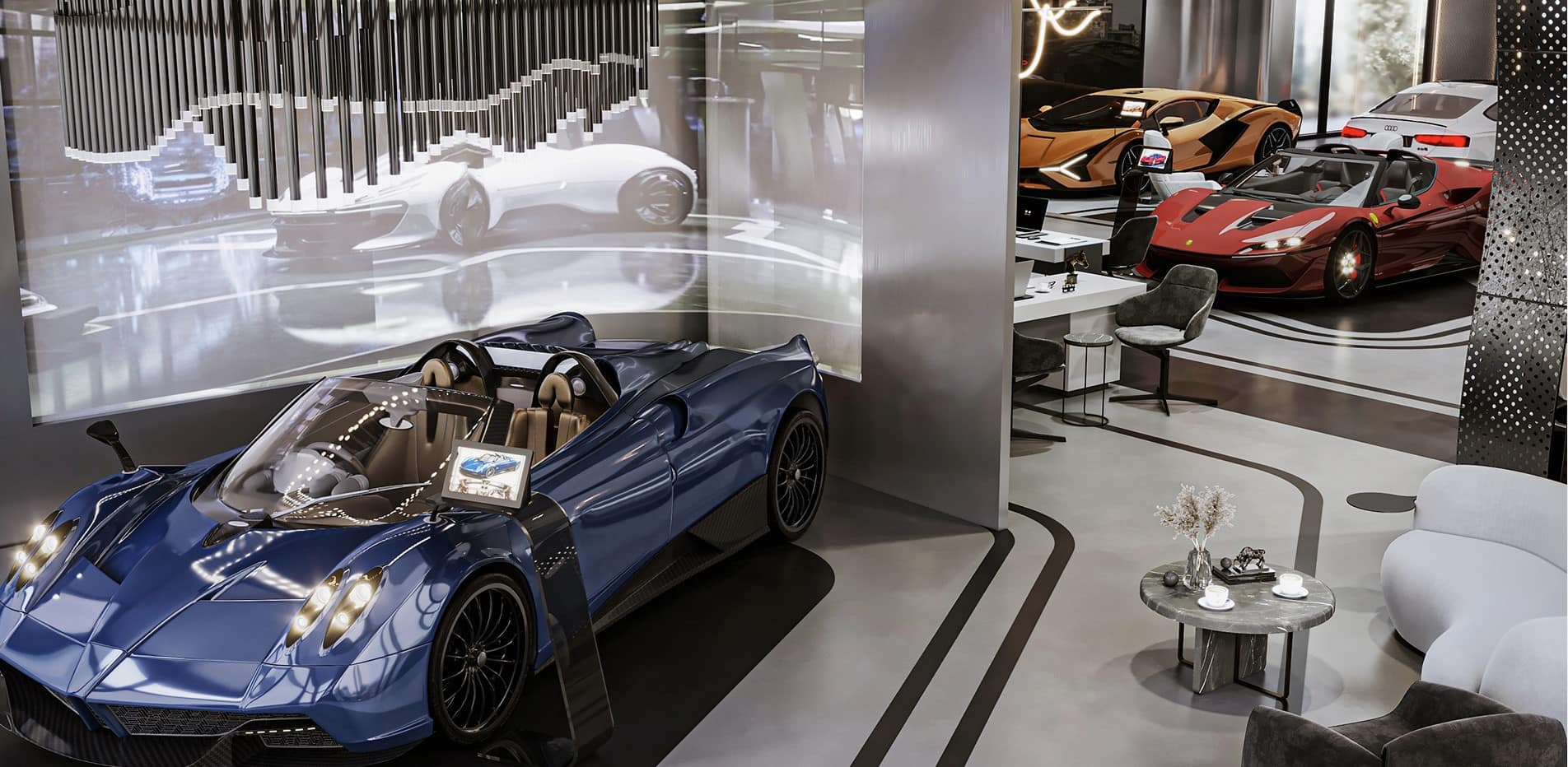 Thiết kế showroom ô tô sang trọng, hiện đại